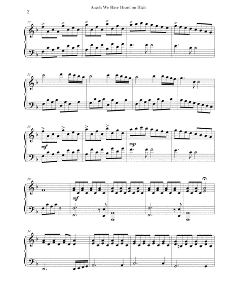 Angels We Have Heard On High Advanced Piano Page 2