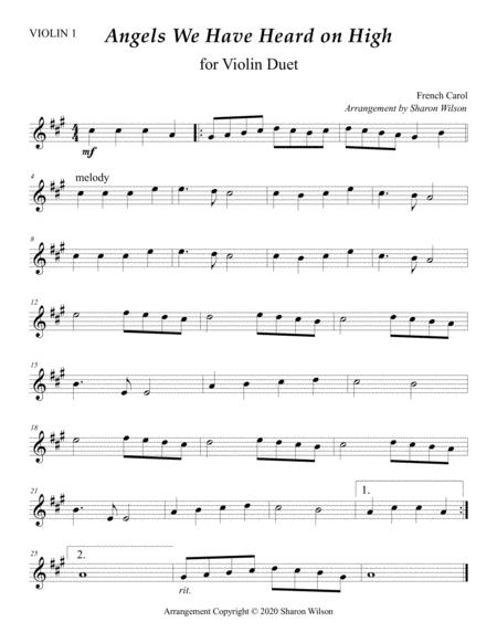 Angels We Have Heard On High Easy Violin Duet Page 2