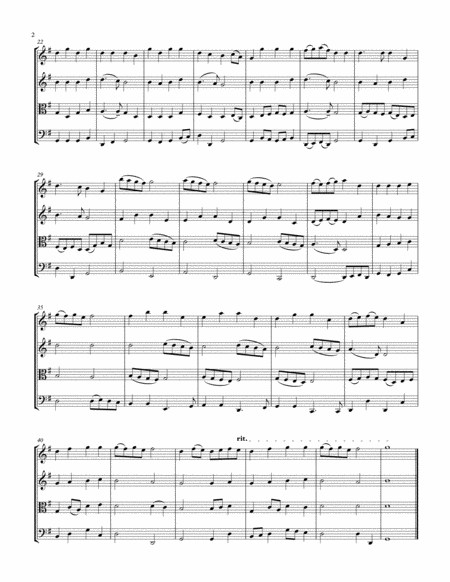 Angels We Have Heard On High For String Quartet Score And Parts Page 2
