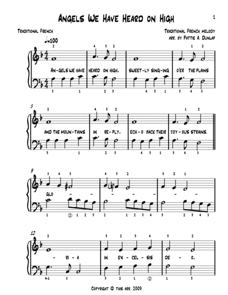 Angels We Have Heard On High L H Melody Page 2