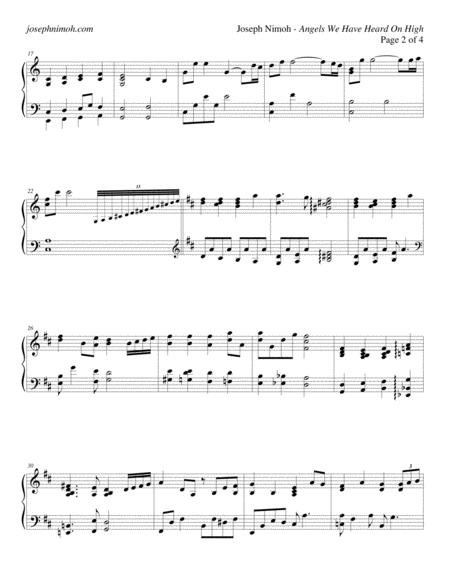 Angels We Have Heard On High Piano Part Page 2