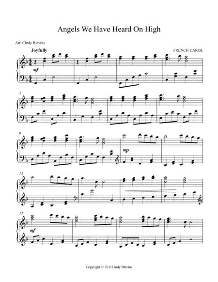 Angels We Have Heard On High Piano Solo From My Book Holiday Favorites For Piano Page 2