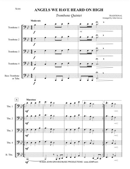 Angels We Have Heard On High Trombone Quintet Page 2