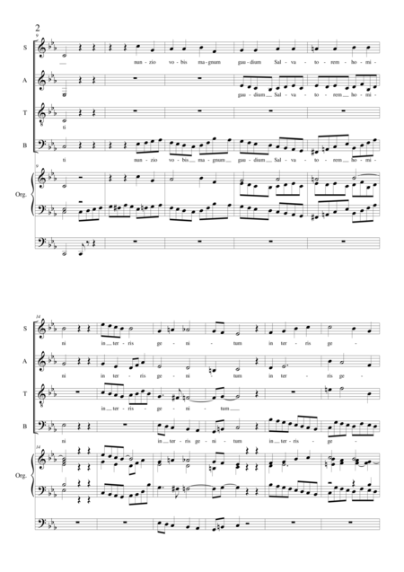 Angelus Pastoribus Christmas Motet For Choir Satb And Organ Page 2