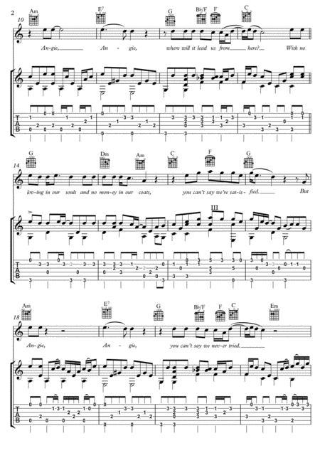 Angie Classical Guitar Page 2