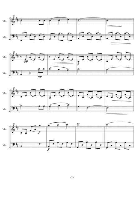 Annies Song John Denver Arranged For String Duet Page 2