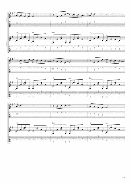 Another Day In Paradise Fingerstyle Guitar Duet Page 2