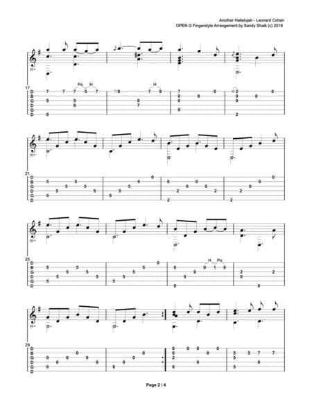 Another Hallelujah Open G Fingerstyle Guitar Page 2