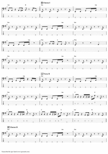 Another One Bites The Dust Queen John Deacon Complete And Accurate Bass Transcription Whit Tab Page 2