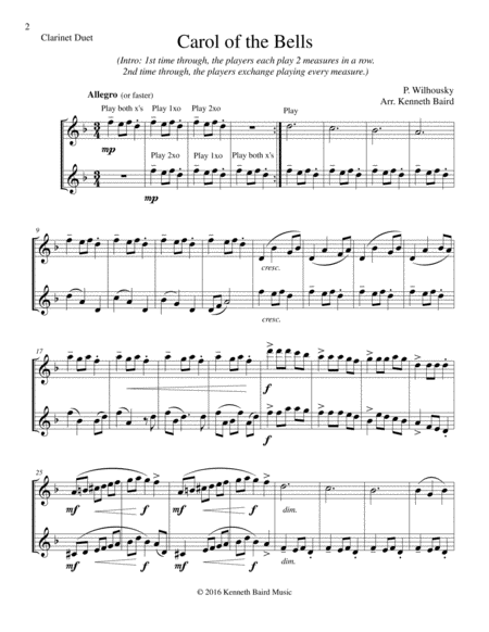 Another Six Christmas Duets For Clarinets Page 2