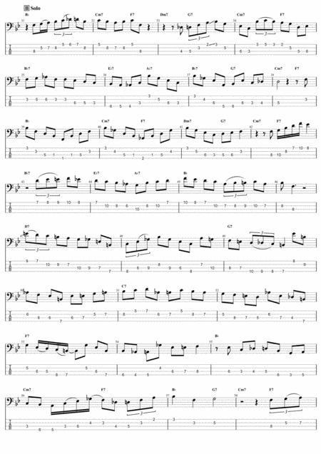 Anthropology Charlie Parker Theme And Solo Arranged For Electric Bass Accurate And Complete Transcription Page 2