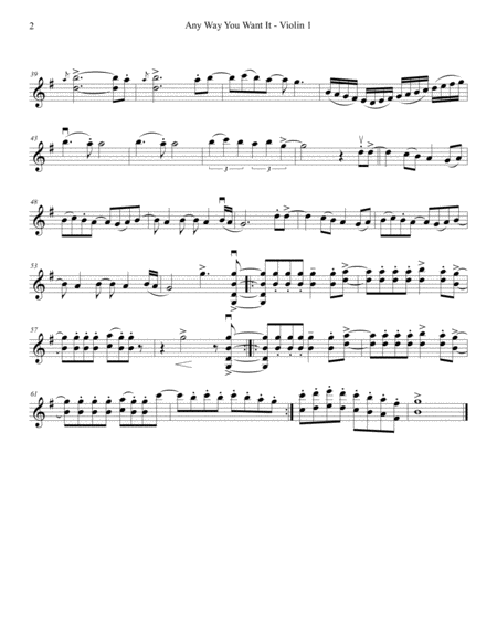 Any Way You Want It String Quartet Page 2