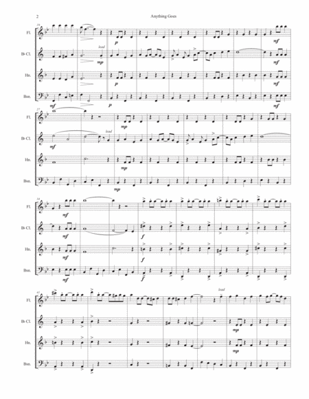 Anything Goes For Wind Quartet Page 2