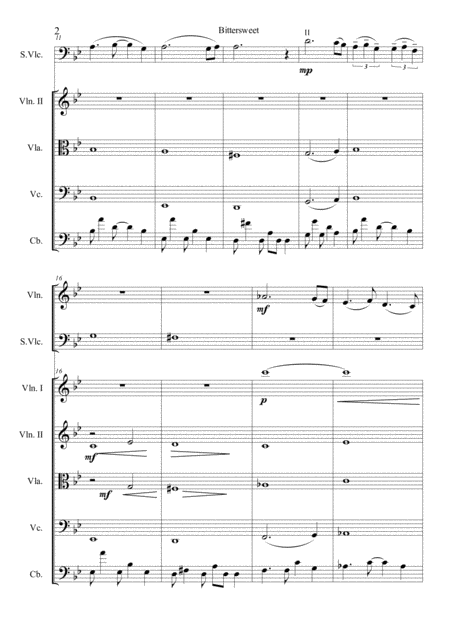 Apocalyptica Bittersweet For Violin Cello And Orchestra Page 2