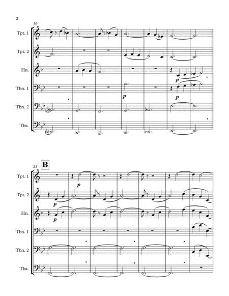 Apollo Sleeps For Brass Sextet Page 2