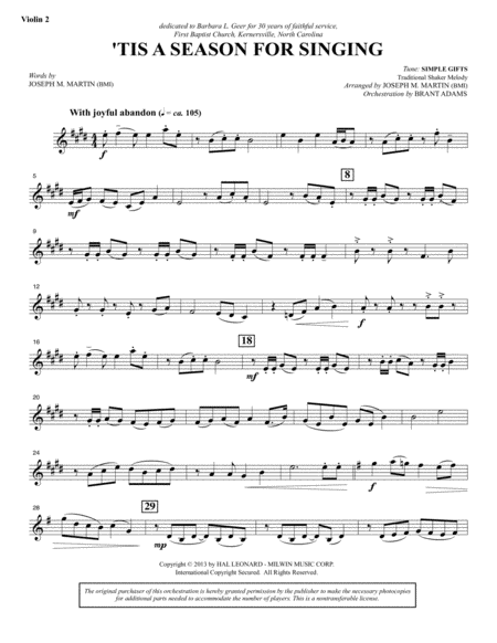 Appalachian Winter A Cantata For Christmas Violin 2 Page 2