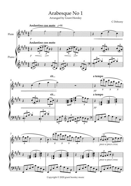 Arabesque No 1 Debussy Flute And Piano Advanced Intermediate Page 2