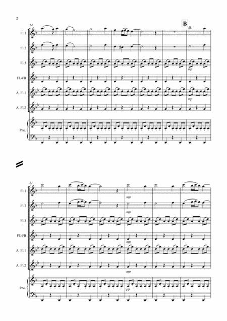 Arabian Dance Fantasia From Nutcracker For Flute Quartet Page 2