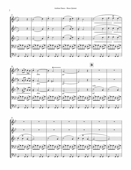 Arabian Dance From The Nutcracker For Brass Quintet Page 2