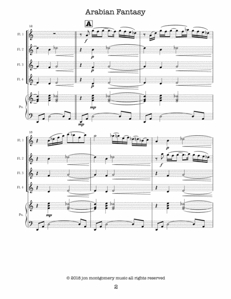 Arabian Fantasy For Flute Quartet Page 2