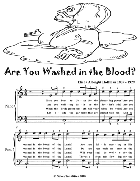 Are You Washed In The Blood Easy Piano Sheet Music Tadpole Edition Page 2