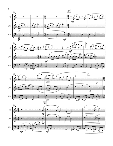 Aria For Flute Oboe And Cello Page 2