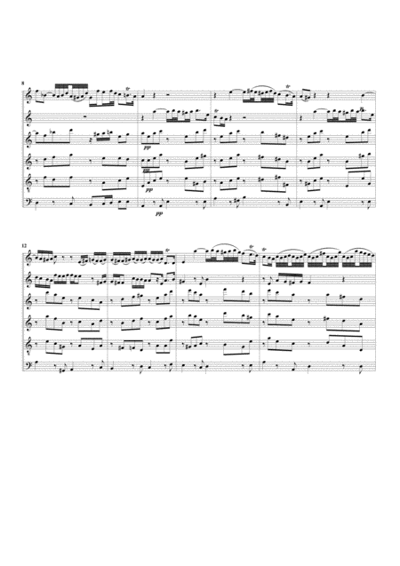 Aria Liebster Jesu Mein Verlangen From Cantata Bwv 32 Version In A Arrangement For 6 Recorders Page 2