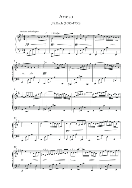 Arioso Bwv 156 By Js Bach Piano Solo Page 2