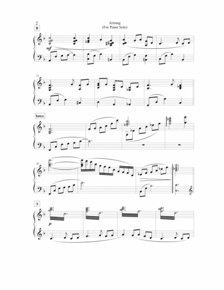 Arirang For Piano Solo Page 2