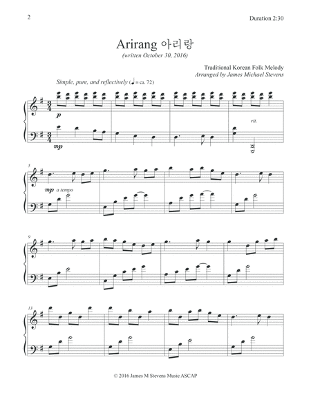 Arirang Korean Folk Song Page 2