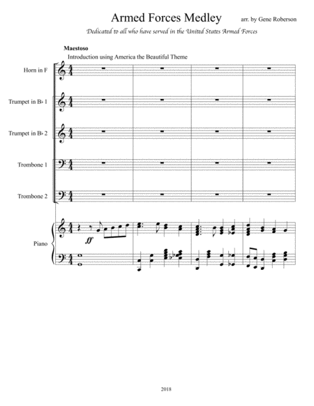 Armed Forces Medley For Brass Choir Page 2