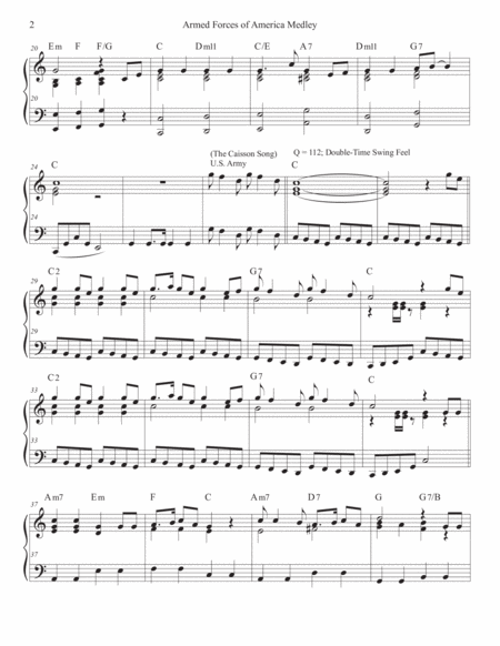 Armed Forces Of America Medley Solo Piano C Page 2