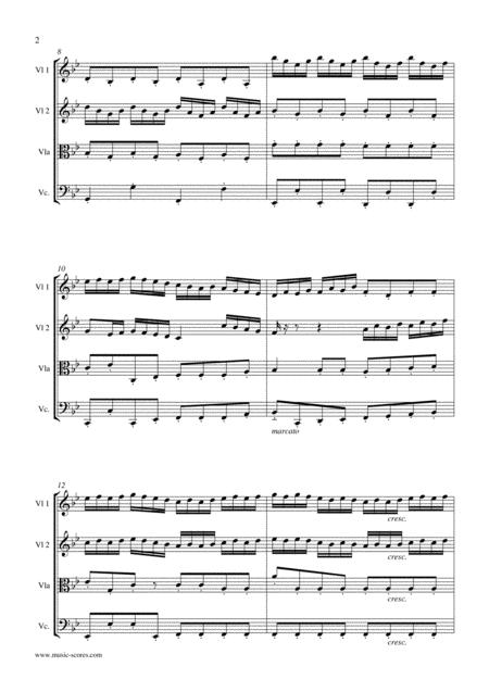 Arrival Of The Queen Of Sheba 2 Violins Viola And Cello Page 2