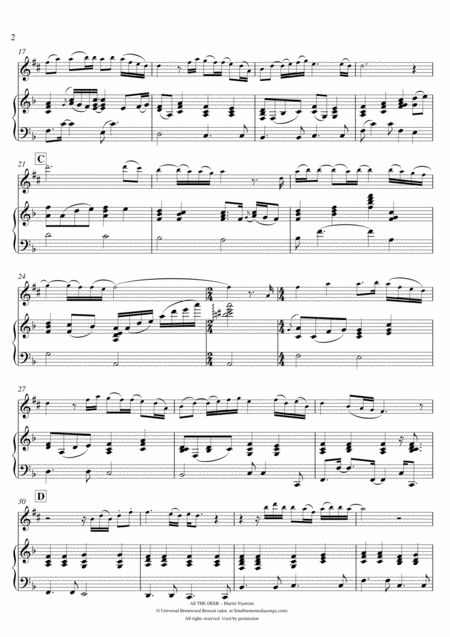 As The Deer Piano Alto Sax Early Intermediate Page 2