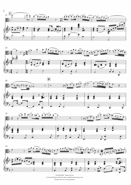 As The Deer Piano Viola Page 2