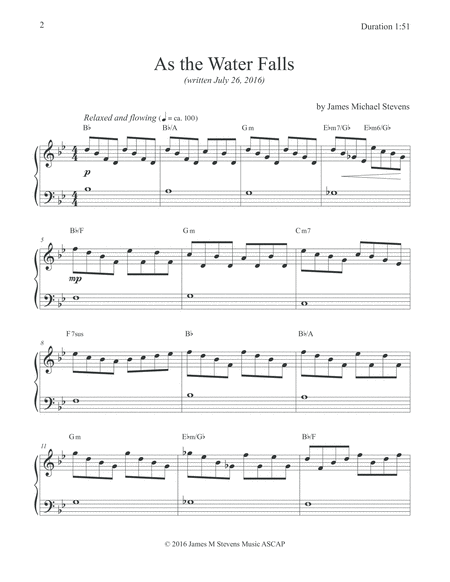 As The Water Falls Relaxing Piano Page 2