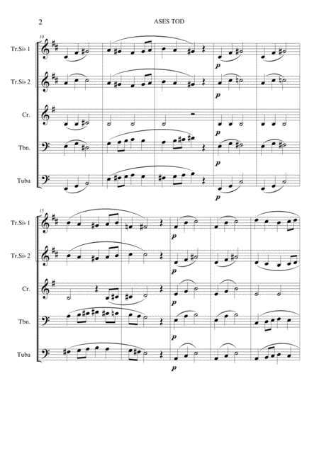Ases Tod For Brass Quintet Page 2