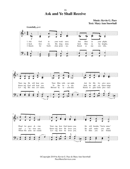 Ask And Ye Shall Receive An Original Hymn Page 2
