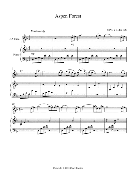 Aspen Forest For Native American Flute And Piano Page 2