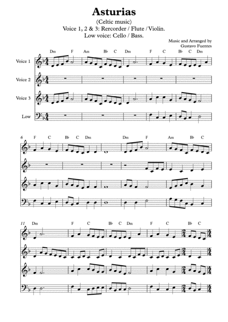 Asturias Celtic Song By Gustavo Fuentes Page 2