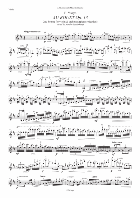 Au Rouet Op 13 2nd Pome For Violin Orchestra Piano Reduction Page 2