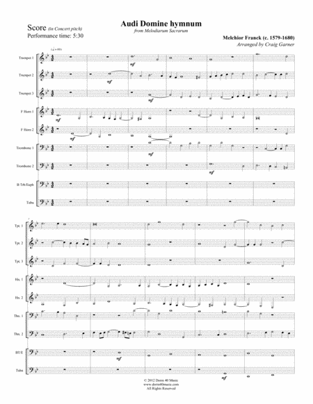 Audi Domine Hymnum 9 Part Brass Ensemble Page 2