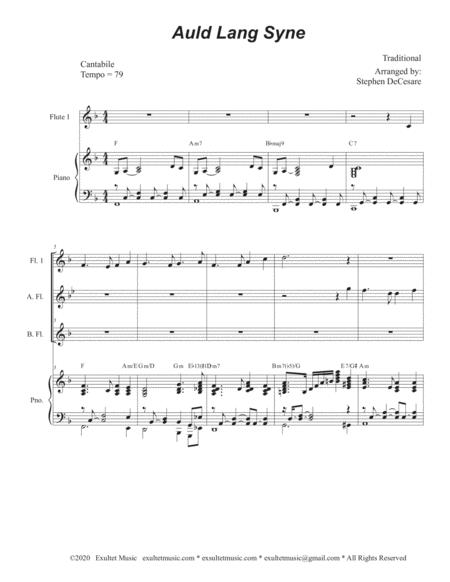 Auld Lang Syne Flute Choir And Piano Page 2