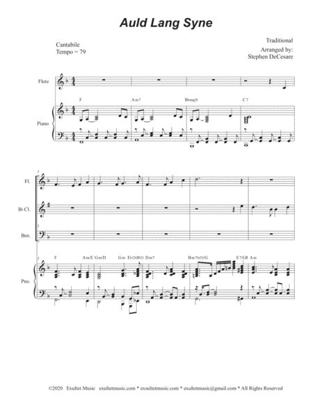 Auld Lang Syne Woodwind Quartet And Piano Page 2