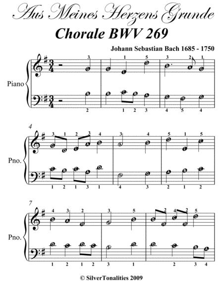 Aus Meines Herzens Grande Bwv 269 Easy Piano Sheet Music Page 2