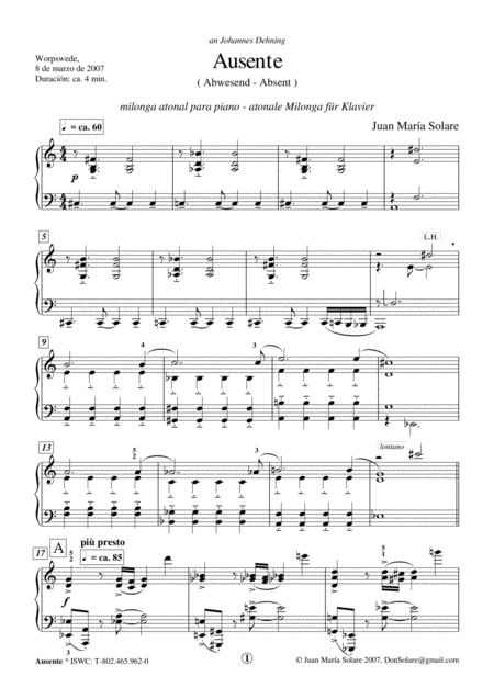 Ausente Piano Solo Page 2