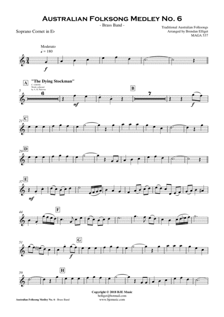 Australian Folksong Medley No 6 Brass Band Page 2
