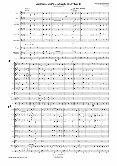 Australian Folksong Medley No 6 String Group Optional Percussion Page 2