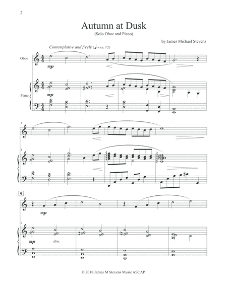 Autumn At Dusk Oboe Piano Page 2