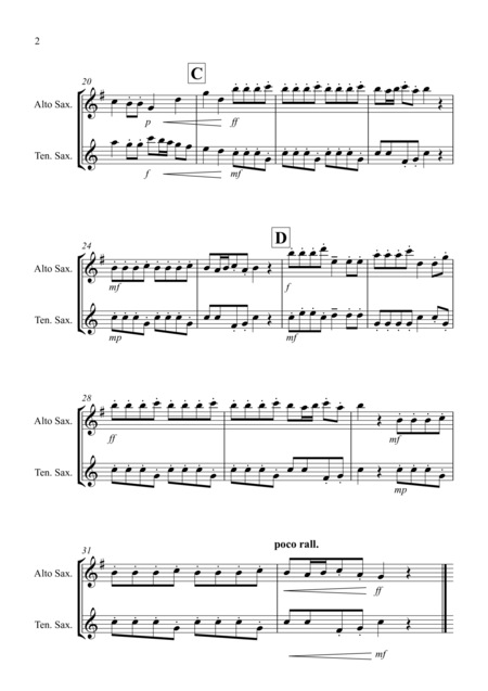 Autumn Four Seasons For Alto And Tenor Saxophone Duet Page 2